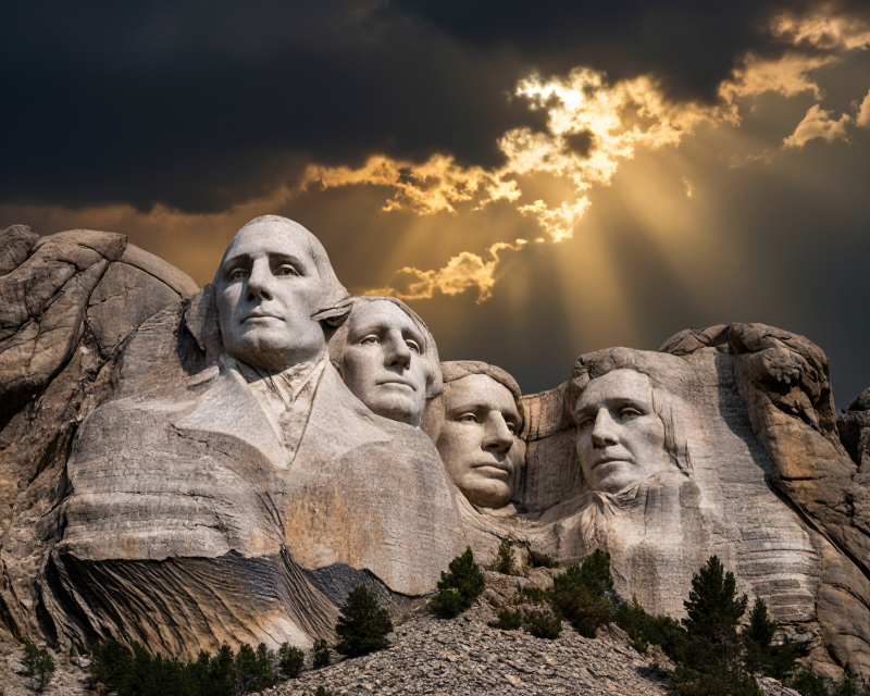 Mount Rushmore Dramatic Atmosphere