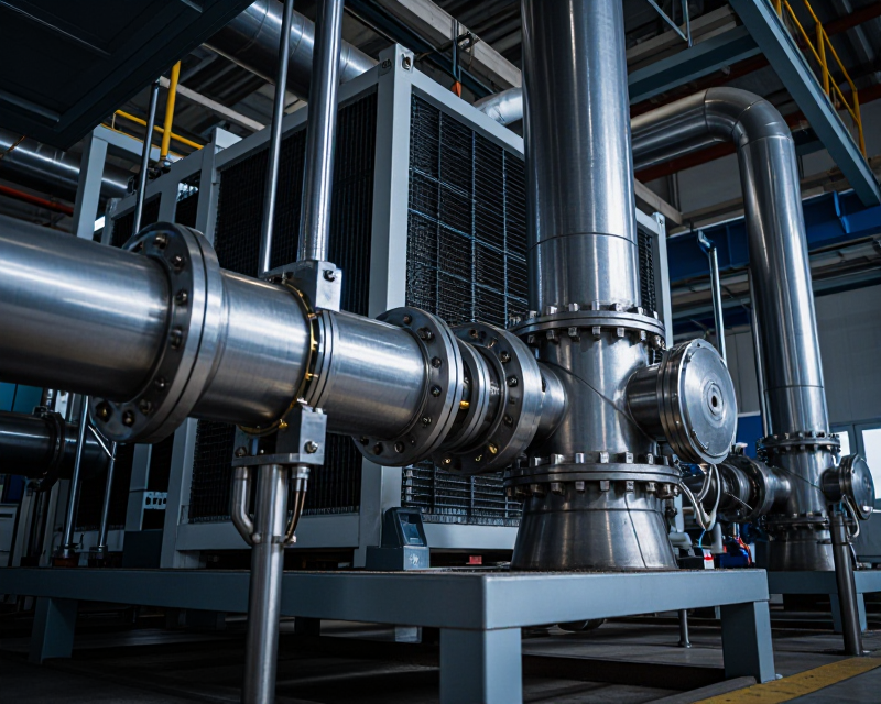 High-tech Industrial HVAC Production Scene