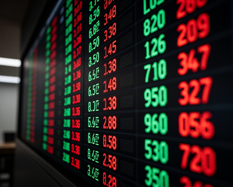 Stock Market Ticker Close-up