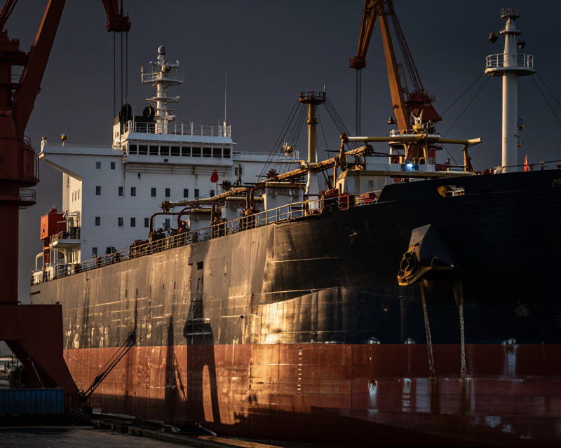 Industrial Gas Carrier at Shipyard